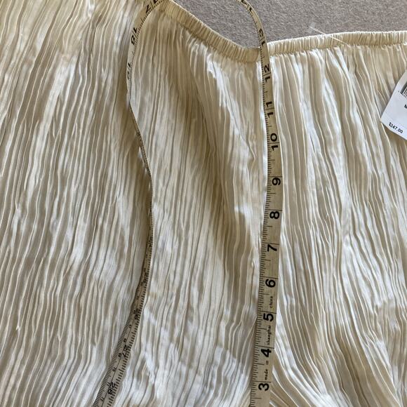 Caroline Rose Plisse Pants Set 2 Piece New Top Sz L Pants Sz M Ivory - Picture 16 of 16